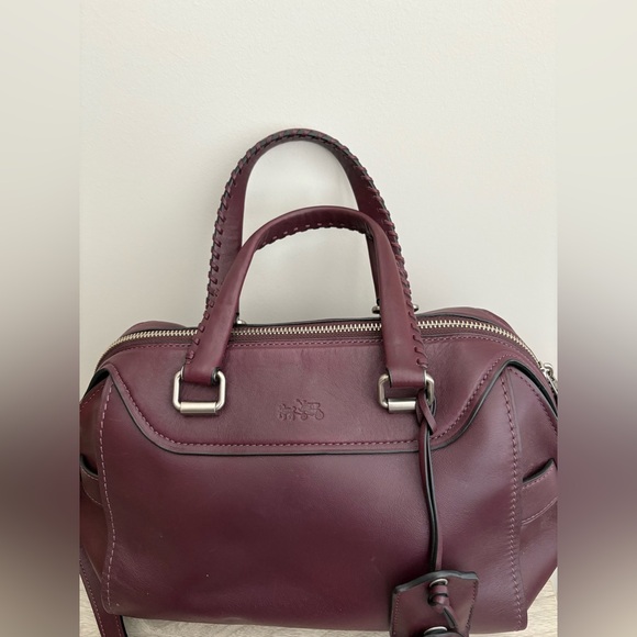 Coach Ace Satchel Burgundy Crossbody Shoulder Bag NWT - Picture 2 of 5